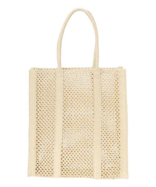 Samansa Mos2（サマンサ モスモス）の「透かしペーパートートバッグ（ハンドバッグ・レディース・ベージュ/キナリ・F）」の8枚目の写真