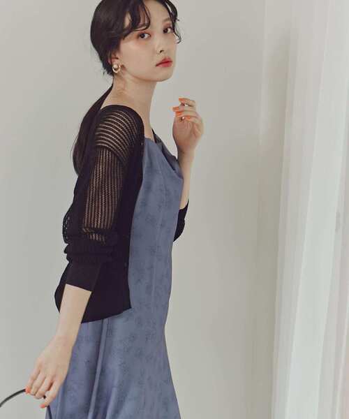 PROPORTION BODY DRESSING（プロポーションボディドレッシング）の「花柄ドレープキャミワンピース / 1214140502（ワンピース・レディース・ベージュ/ブルー・SMALL/MEDIUM）」の17枚目の写真