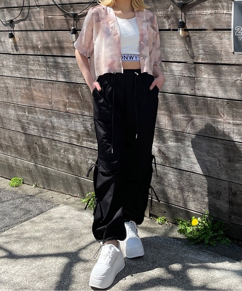 one way（ワンウェイ）の「サイドリボンカーゴパンツ（カーゴパンツ・レディース・ホワイト/ブルー/ブラック/ピンク/ベージュ・FREE）」の20枚目の写真