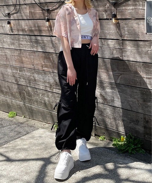 one way（ワンウェイ）の「サイドリボンカーゴパンツ（カーゴパンツ・レディース・ホワイト/ブルー/ブラック/ピンク/ベージュ・FREE）」の19枚目の写真