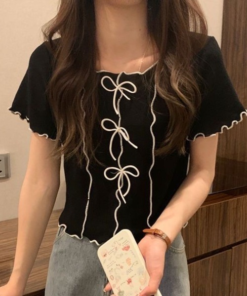 トップス riri rienda ニット セーター ニットハイネックトップス レディース