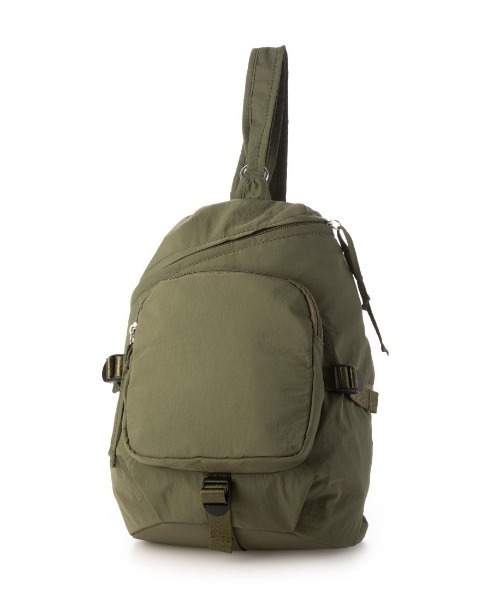 cache cache(カシュ カシュ)の「カシュカシュ cachecache / ベルトポケットスリングバッグ(バックパック/リュック・レディース・カーキ/ブラック/アイボリー・FREE)」の1枚目の写真