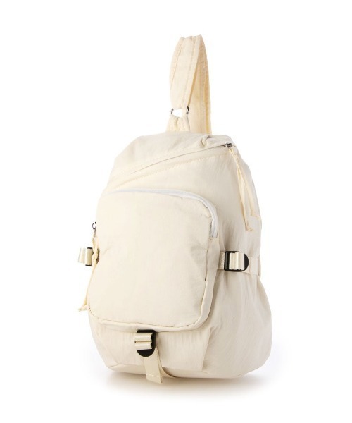 cache cache(カシュ カシュ)の「カシュカシュ cachecache / ベルトポケットスリングバッグ(バックパック/リュック・レディース・カーキ/ブラック/アイボリー・FREE)」の2枚目の写真