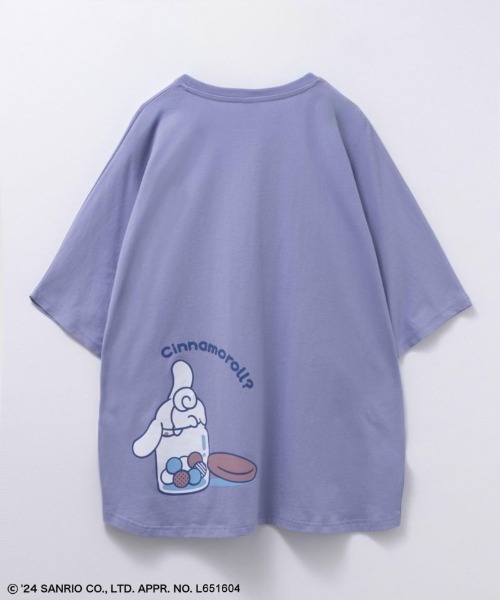 sanrio(サンリオ)の「【綿100%】Sanrio characters ドルマンバックプリントTシャツ(Tシャツ/カットソー・レディース・チャコールグレー/ライトグリーン/ブルー系その他/オートミール・フリー)」の12枚目の写真