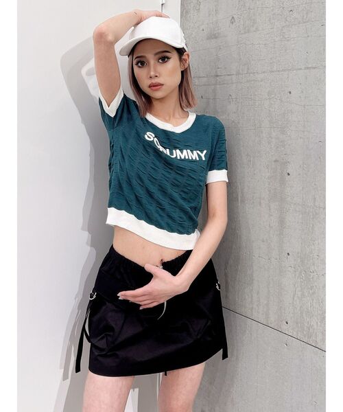 GYDA（ジェイダ）の「カーゴポケットスカートライクショートパンツ（カーゴパンツ・レディース・ブラック/アイボリー・FREE）」の20枚目の写真