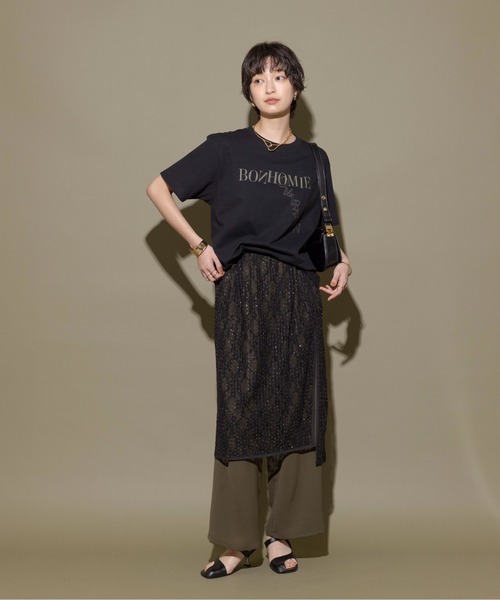 Eimee Law（エイミーロウ）の「スパンコールレース レイヤードパンツ