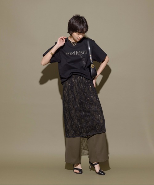Eimee Law（エイミーロウ）の「スパンコールレース レイヤードパンツ