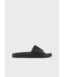EMPORIO ARMANI | 【エンポリオ アルマーニ】スライドサンダル PVC製 エンボス加工オーバーサイズロゴ(サンダル)