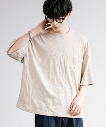 Audience（オーディエンス）の「Upscape Audience アップスケープオーディエンス 日本製 国産 T/C ワッシャー天竺 クルーネック 胸ポケ付きハーフスリーブ Tシャツ AUD6496（Tシャツ/カットソー・メンズ）」