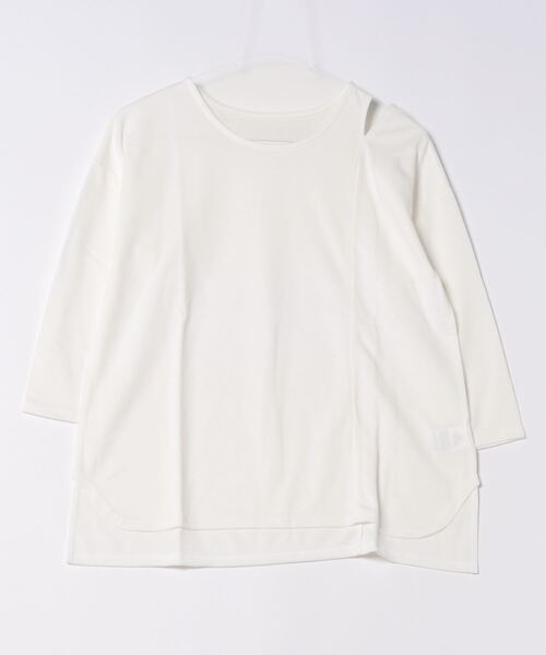 and it_(アンドイット)の「ショルダースリットカットソー(Tシャツ/カットソー・レディース・ブラック/オフホワイト/ヘザーチャコール/ブラウン/モカ・M-L)」の11枚目の写真