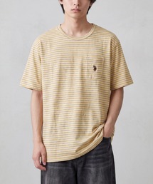 【T23】【U.S. POLO ASSN/ユーエスポロアッスン】YD END ON END STRIPE SLUB TEE / ストライプ スラブ Tシャツ