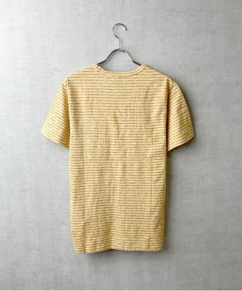 U.S. POLO ASSN.(ユーエスポロアッスン)の「【T23】【U.S. POLO ASSN/ユーエスポロアッスン】YD END ON END STRIPE SLUB TEE / ストライプ スラブ Tシャツ(Tシャツ/カットソー・メンズ・ブルー系その他/イエロー系その他/ブルー系その他2・SMALL/MEDIUM/LARGE/X-LARGE)」の8枚目の写真