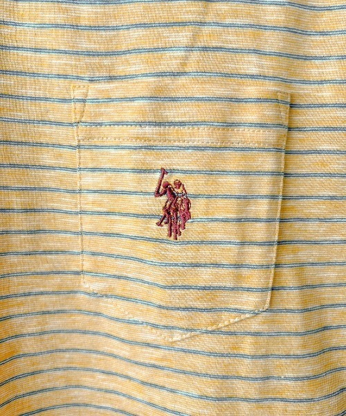 U.S. POLO ASSN.(ユーエスポロアッスン)の「【T23】【U.S. POLO ASSN/ユーエスポロアッスン】YD END ON END STRIPE SLUB TEE / ストライプ スラブ Tシャツ(Tシャツ/カットソー・メンズ・ブルー系その他/イエロー系その他/ブルー系その他2・SMALL/MEDIUM/LARGE/X-LARGE)」の13枚目の写真