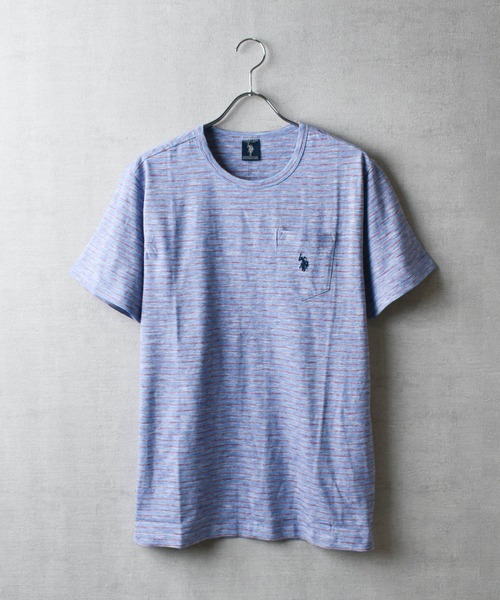 U.S. POLO ASSN.(ユーエスポロアッスン)の「【T23】【U.S. POLO ASSN/ユーエスポロアッスン】YD END ON END STRIPE SLUB TEE / ストライプ スラブ Tシャツ(Tシャツ/カットソー・メンズ・ブルー系その他/イエロー系その他/ブルー系その他2・SMALL/MEDIUM/LARGE/X-LARGE)」の21枚目の写真