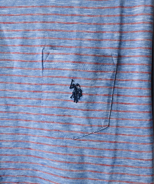 U.S. POLO ASSN.(ユーエスポロアッスン)の「【T23】【U.S. POLO ASSN/ユーエスポロアッスン】YD END ON END STRIPE SLUB TEE / ストライプ スラブ Tシャツ(Tシャツ/カットソー・メンズ・ブルー系その他/イエロー系その他/ブルー系その他2・SMALL/MEDIUM/LARGE/X-LARGE)」の22枚目の写真