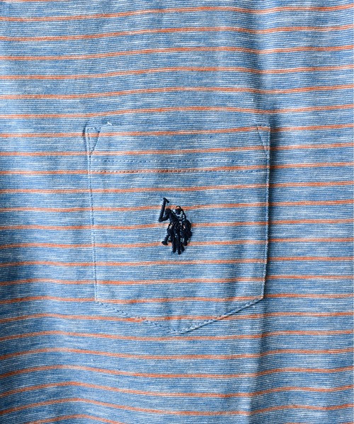 U.S. POLO ASSN.(ユーエスポロアッスン)の「【T23】【U.S. POLO ASSN/ユーエスポロアッスン】YD END ON END STRIPE SLUB TEE / ストライプ スラブ Tシャツ(Tシャツ/カットソー・メンズ・ブルー系その他/イエロー系その他/ブルー系その他2・SMALL/MEDIUM/LARGE/X-LARGE)」の18枚目の写真