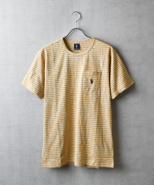 U.S. POLO ASSN.(ユーエスポロアッスン)の「【T23】【U.S. POLO ASSN/ユーエスポロアッスン】YD END ON END STRIPE SLUB TEE / ストライプ スラブ Tシャツ(Tシャツ/カットソー・メンズ・ブルー系その他/イエロー系その他/ブルー系その他2・SMALL/MEDIUM/LARGE/X-LARGE)」の19枚目の写真