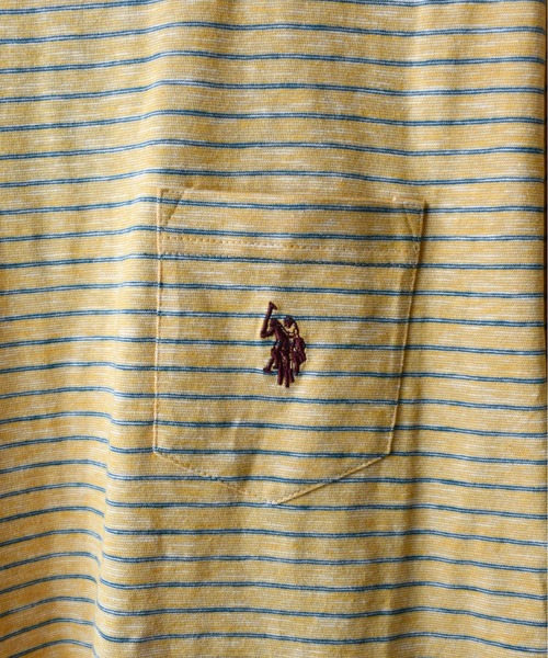 U.S. POLO ASSN.(ユーエスポロアッスン)の「【T23】【U.S. POLO ASSN/ユーエスポロアッスン】YD END ON END STRIPE SLUB TEE / ストライプ スラブ Tシャツ(Tシャツ/カットソー・メンズ・ブルー系その他/イエロー系その他/ブルー系その他2・SMALL/MEDIUM/LARGE/X-LARGE)」の20枚目の写真