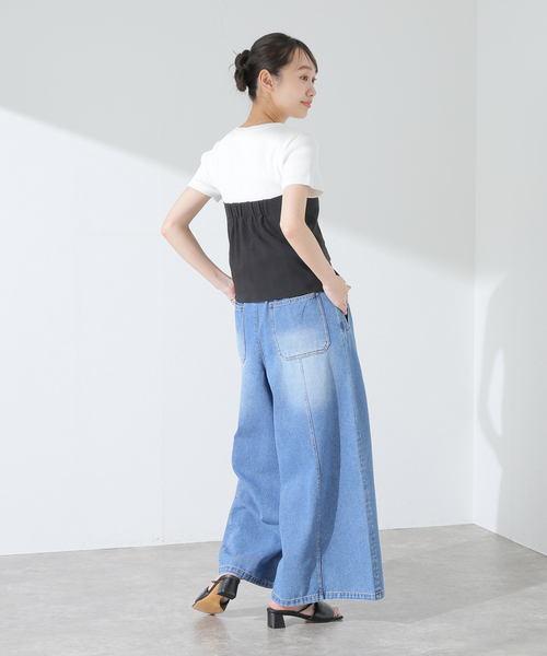 JOURNAL STANDARD（ジャーナルスタンダード）の「アイアスストレッチビスチェ（ベスト・レディース・ベージュ/ブラック・FREE）」の9枚目の写真