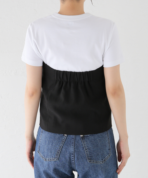 JOURNAL STANDARD（ジャーナルスタンダード）の「アイアスストレッチビスチェ（ベスト・レディース・ベージュ/ブラック・FREE）」の12枚目の写真