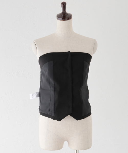 JOURNAL STANDARD（ジャーナルスタンダード）の「アイアスストレッチビスチェ（ベスト・レディース・ベージュ/ブラック・FREE）」の20枚目の写真