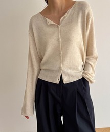 CANAL JEAN | El mar(エルマール) リネン混ハイゲージニットカーディガン(カーディガン/ボレロ)