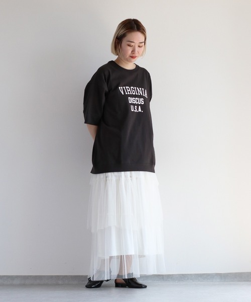 cepo(セポ)の「チュールティアードスカート(スカート・レディース・オフホワイト/ブラック・M)」の11枚目の写真
