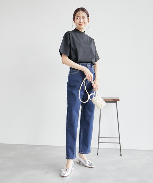 ROPE' PICNIC（ロペピクニック）の「冷感・汗染み防止/アソートロゴモックネックTシャツ（Tシャツ/カットソー・レディース・ホワイト系その他5/ブラック/グレー系その他/オフホワイト・38）」の7枚目の写真