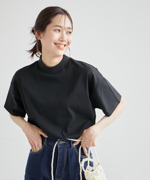 ROPE' PICNIC（ロペピクニック）の「冷感・汗染み防止/アソートロゴモックネックTシャツ（Tシャツ/カットソー・レディース・ホワイト系その他5/ブラック/グレー系その他/オフホワイト・38）」の8枚目の写真