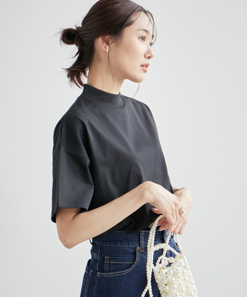 ROPE' PICNIC（ロペピクニック）の「冷感・汗染み防止/アソートロゴモックネックTシャツ（Tシャツ/カットソー・レディース・ホワイト系その他5/ブラック/グレー系その他/オフホワイト・38）」の10枚目の写真