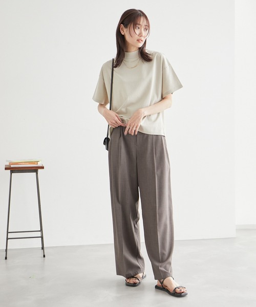 ROPE' PICNIC（ロペピクニック）の「冷感・汗染み防止/アソートロゴモックネックTシャツ（Tシャツ/カットソー・レディース・ホワイト系その他5/ブラック/グレー系その他/オフホワイト・38）」の11枚目の写真