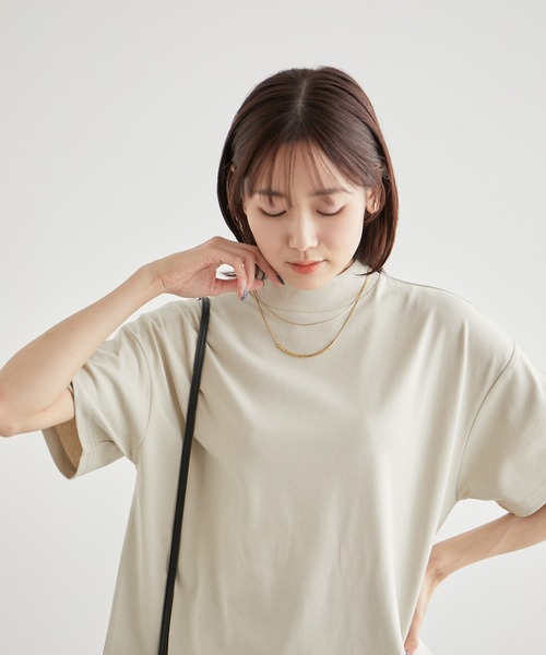 ROPE' PICNIC（ロペピクニック）の「冷感・汗染み防止/アソートロゴモックネックTシャツ（Tシャツ/カットソー・レディース・ホワイト系その他5/ブラック/グレー系その他/オフホワイト・38）」の14枚目の写真