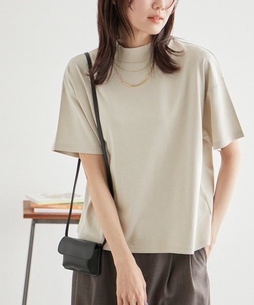 ROPE' PICNIC（ロペピクニック）の「冷感・汗染み防止/アソートロゴモックネックTシャツ（Tシャツ/カットソー・レディース・ホワイト系その他5/ブラック/グレー系その他/オフホワイト・38）」の15枚目の写真