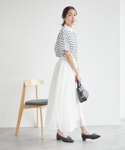 ROPE' PICNIC（ロペピクニック）の「冷感・汗染み防止/アソートロゴモックネックTシャツ（Tシャツ/カットソー・レディース・ホワイト系その他5/ブラック/グレー系その他/オフホワイト・38）」の22枚目の写真