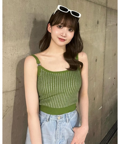 Darich（ダーリッチ）の「ラメラインニットキャミソール（キャミソール