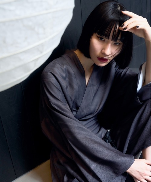 HARE(ハレ)の「YUKATA-3SET(HARE)(浴衣・メンズ・ブラック×グレー/ブラック×ブラック/ブラック×パープル/グレー×ホワイト/ブラック×ブルー・FREE)」の13枚目の写真