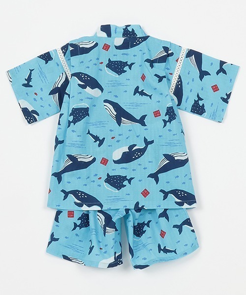 kladskap(クレードスコープ)の「オーシャン柄甚平(浴衣・キッズ・オフホワイト/ライトブルー・S/M/L)」の14枚目の写真