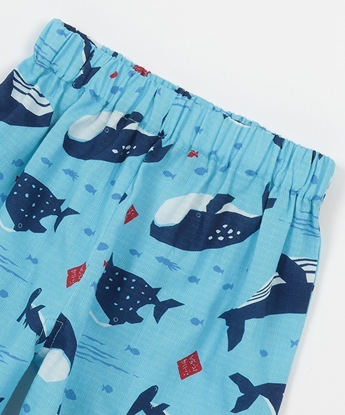 kladskap(クレードスコープ)の「オーシャン柄甚平(浴衣・キッズ・オフホワイト/ライトブルー・S/M/L)」の7枚目の写真