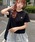 muahmuahi[A[Aj́uA'GEM/9 × .komwmuah muah/[A[AxSTITCH LOGO CROP HALF T-SHIRT / Xeb`SNbvn[tTVciTVc/Jbg\[jvbubN