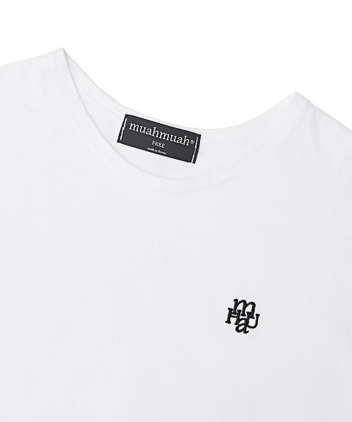 A'GEM/9 × .kom『muah muah/ムーアムーア』STITCH LOGO CROP