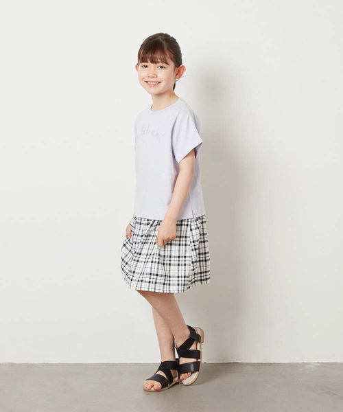 a.v.v（アーヴェヴェ）の「[140-150]タック＆ギャザーフレアスカート（スカート・キッズ・ブルー/ブラック/ベージュ・140/150）」の20枚目の写真