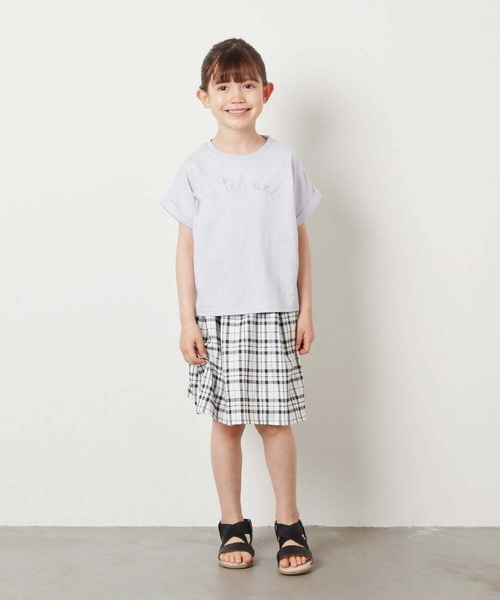 a.v.v（アーヴェヴェ）の「[140-150]タック＆ギャザーフレアスカート（スカート・キッズ・ブルー/ブラック/ベージュ・140/150）」の19枚目の写真