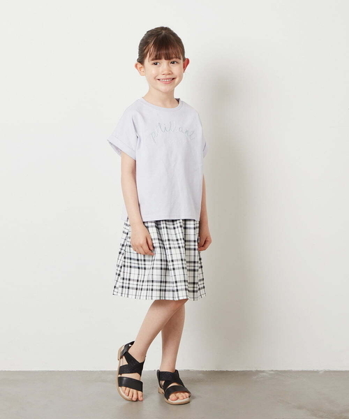 a.v.v（アーヴェヴェ）の「[140-150]タック＆ギャザーフレアスカート（スカート・キッズ・ブルー/ブラック/ベージュ・140/150）」の18枚目の写真