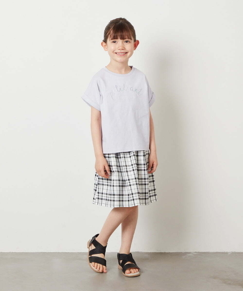 a.v.v（アーヴェヴェ）の「[140-150]タック＆ギャザーフレアスカート（スカート・キッズ・ブルー/ブラック/ベージュ・140/150）」の17枚目の写真