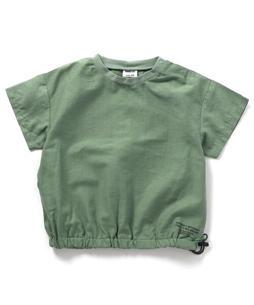 BREEZE(ブリーズ)の「【セットアップ可】サマーライトTシャツ_一部WEB限定サイズ(Tシャツ/カットソー・キッズ・カーキ/ブラック・150/140/130/120/110/100/90/80)」の1枚目の写真