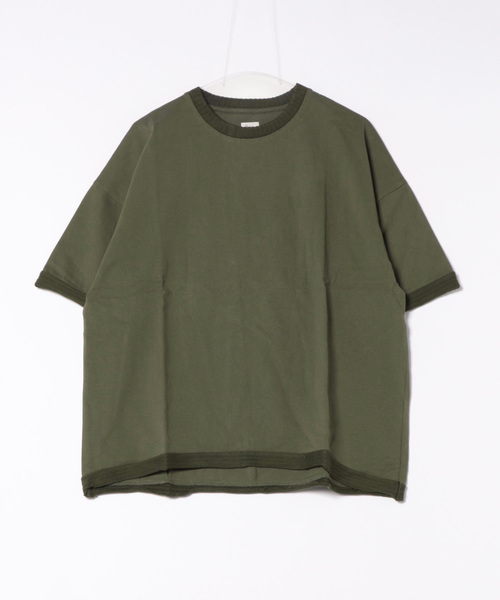 Revo.（レボ）の「Revo. 20/2 OE天竺 リブ SS Tee（Tシャツ/カットソー・メンズ・ネイビー/スモークグレー/カーキ/ホワイト・2/1）」の12枚目の写真