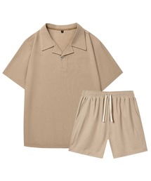 Cloudstyle（クラウドスタイル）の「【Cloudstyle】 カジュアル プルオーバースウェット＆ ショートパンツ セットアップ/ スウェット 上下セットアップ/ パジャマ（セットアップ）」