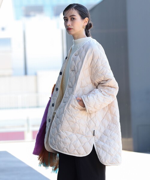 Ray BEAMS(レイビームス)の「GYMPHLEX / キルト ダウン コート(ダウンジャケット/コート・レディース・ブラック/ナチュラル・14/12)」の8枚目の写真