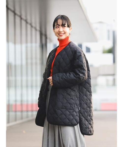 Ray BEAMS(レイビームス)の「GYMPHLEX / キルト ダウン コート(ダウンジャケット/コート・レディース・ブラック/ナチュラル・14/12)」の13枚目の写真