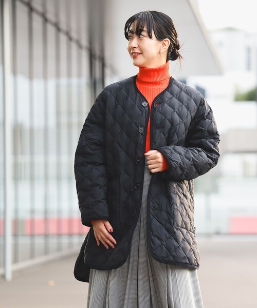 Ray BEAMS(レイビームス)の「GYMPHLEX / キルト ダウン コート(ダウンジャケット/コート・レディース・ブラック/ナチュラル・14/12)」の14枚目の写真